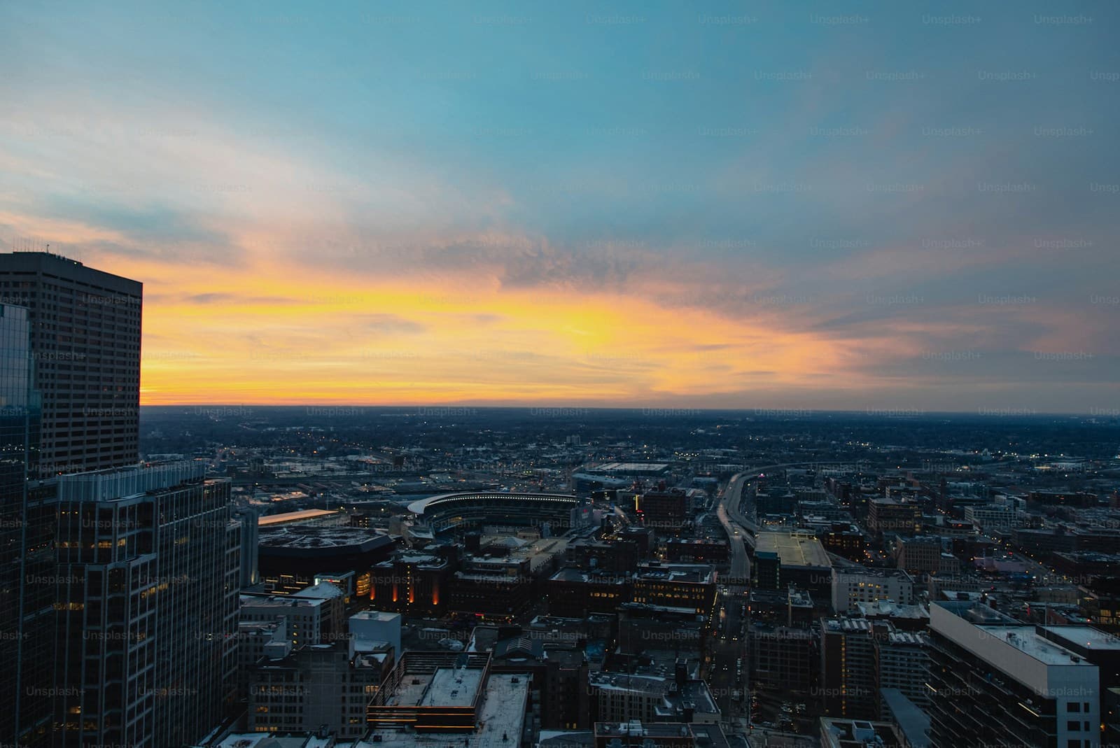 Minneapolis, Minnesota cityscape and street view