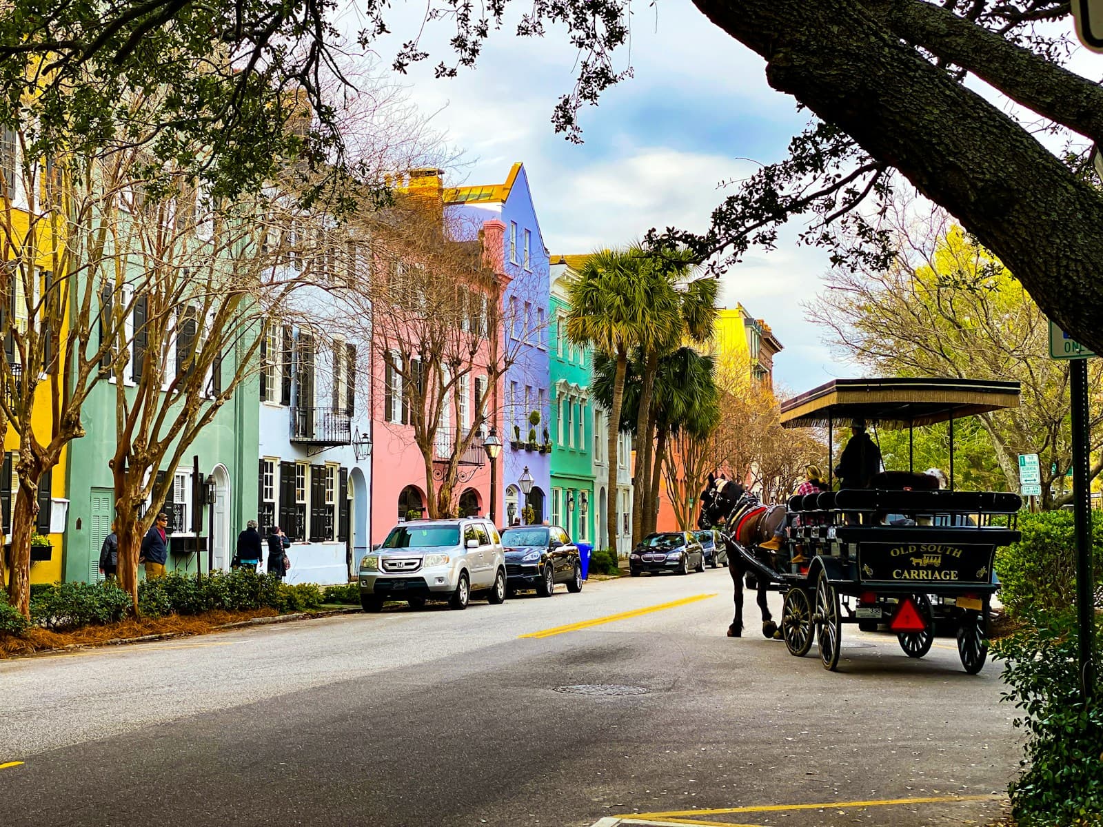 Charleston, South Carolina cityscape and street view