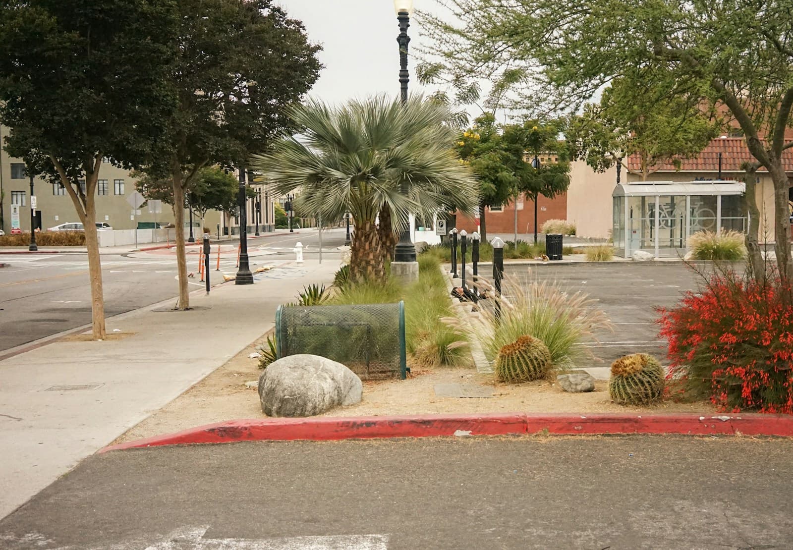 Santa Ana, California cityscape and street view