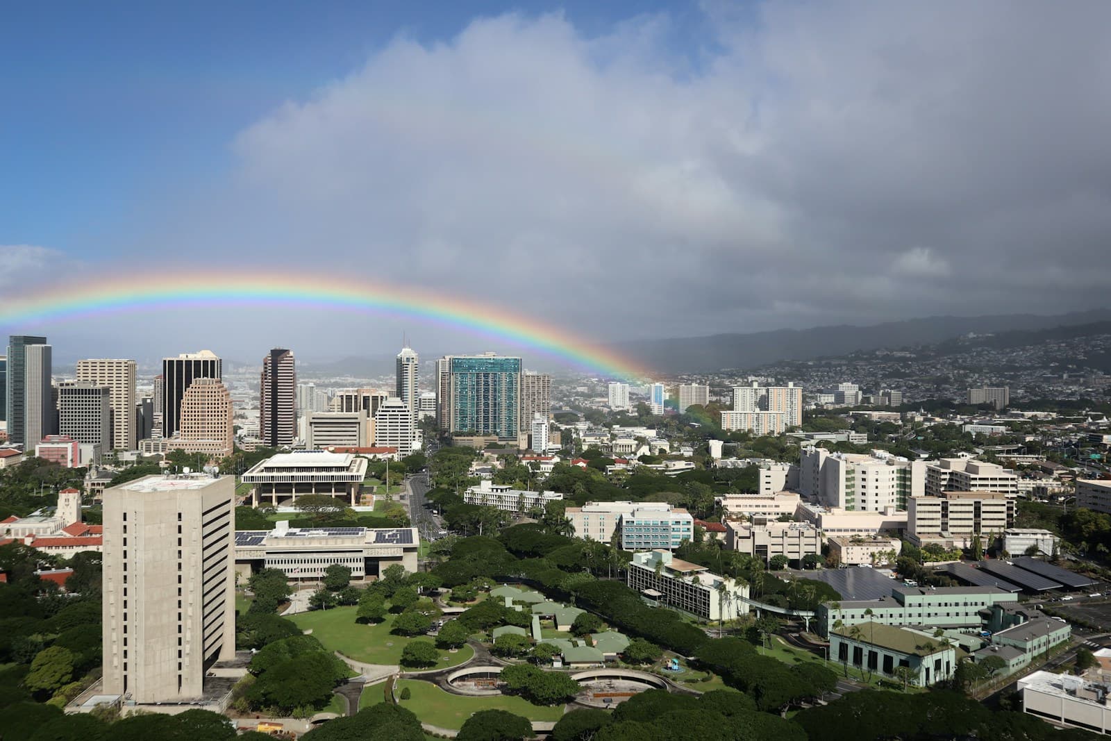 Hawaii cityscape and street view