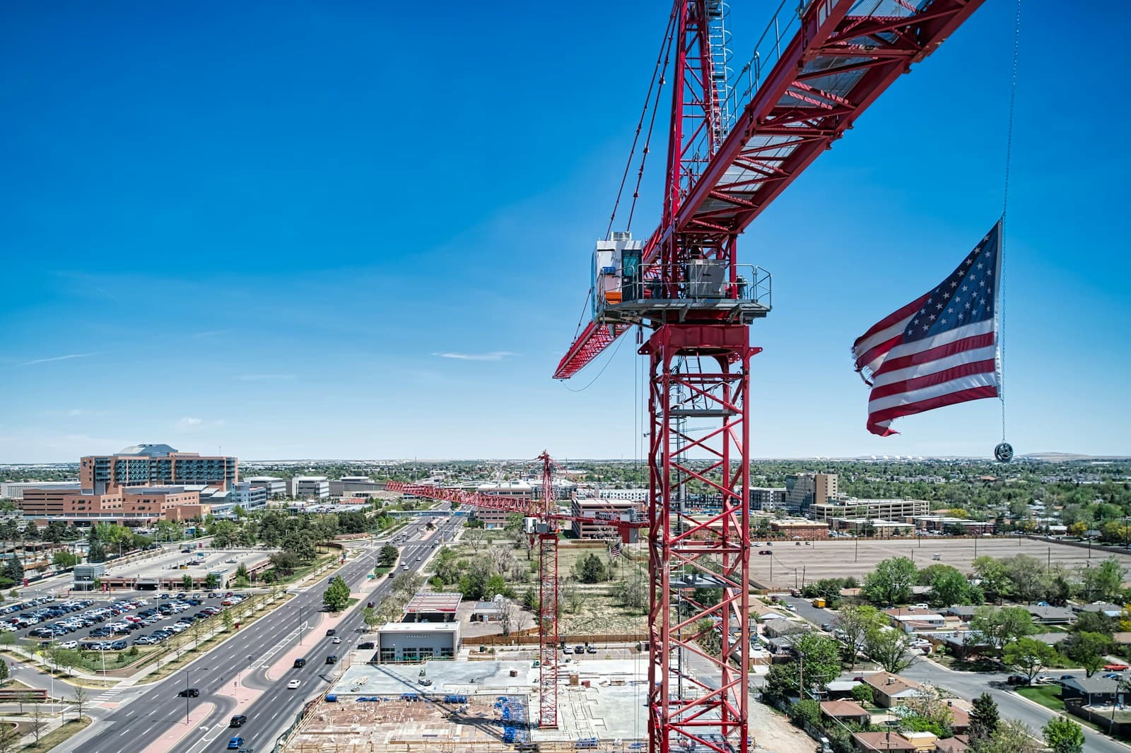 Aurora, Colorado cityscape and street view