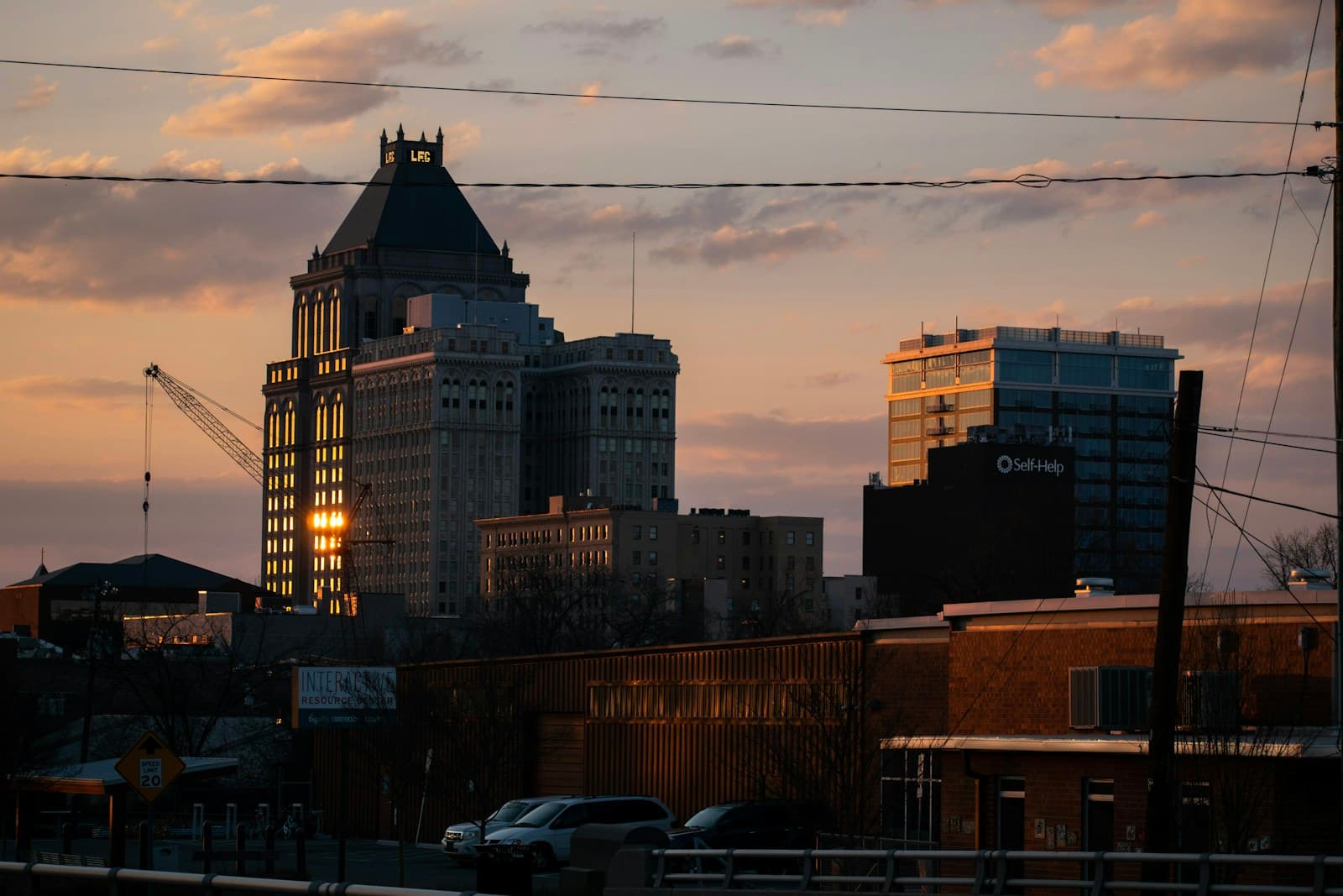 North Carolina cityscape and street view