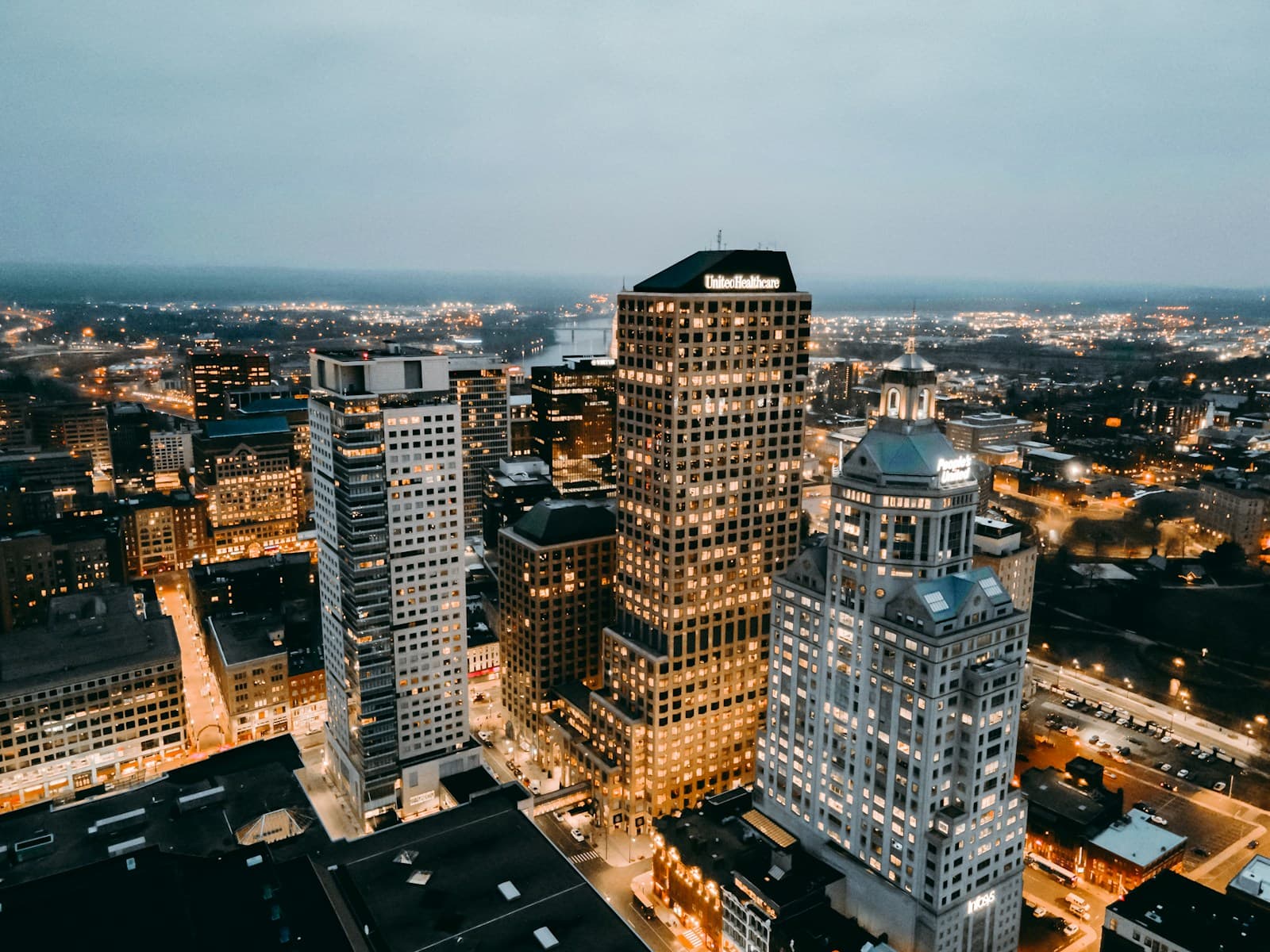 Hartford, Connecticut cityscape and street view