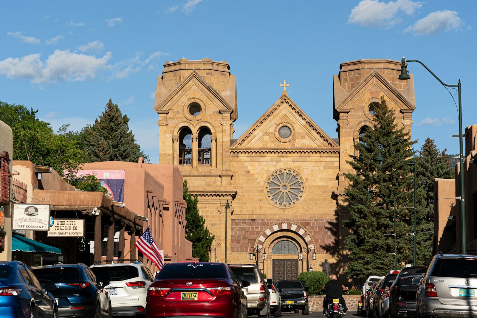 Santa Fe, New Mexico cityscape and street view