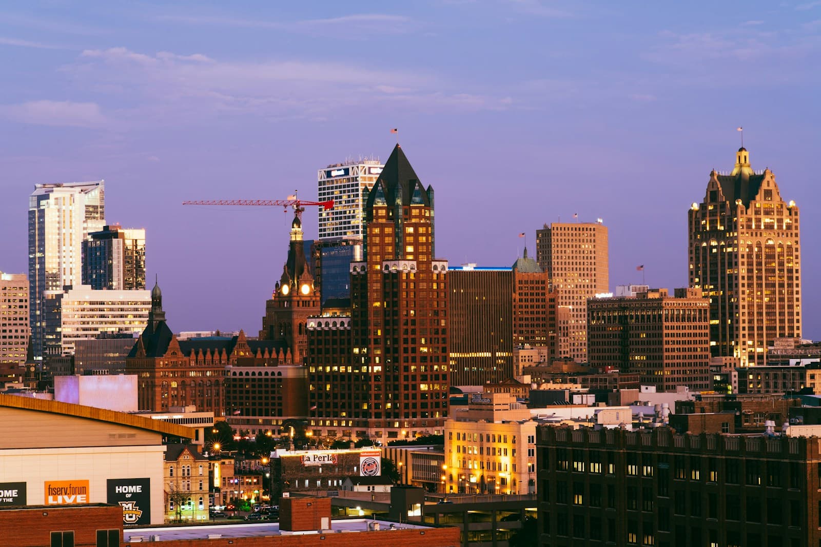 Milwaukee, Wisconsin cityscape and street view