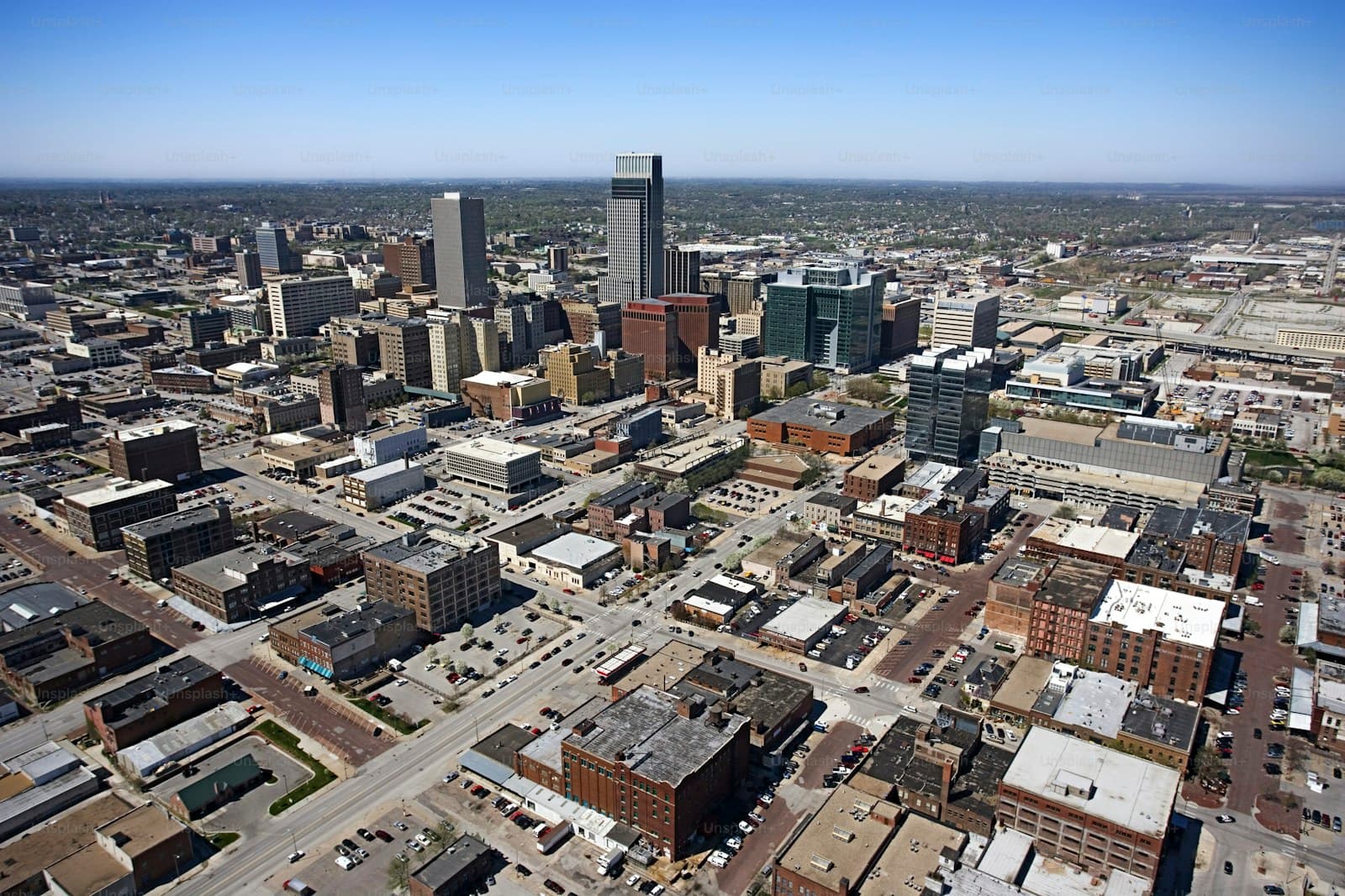 South Dakota cityscape and street view