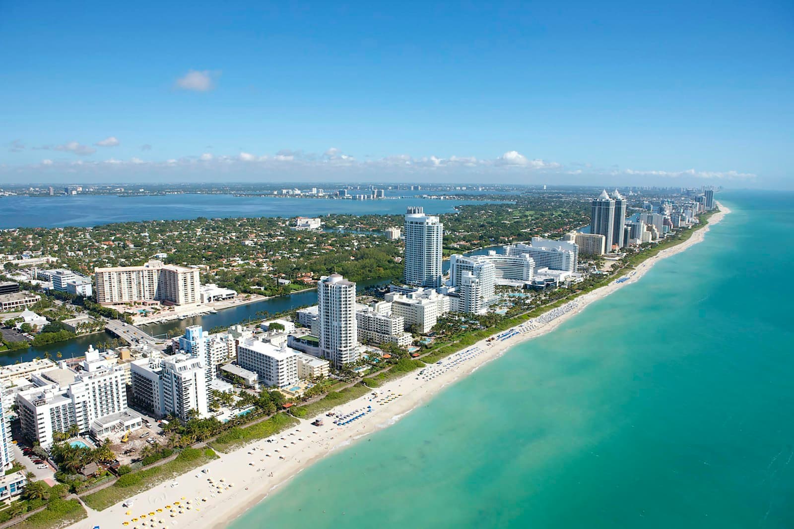 Miami, Florida cityscape and street view