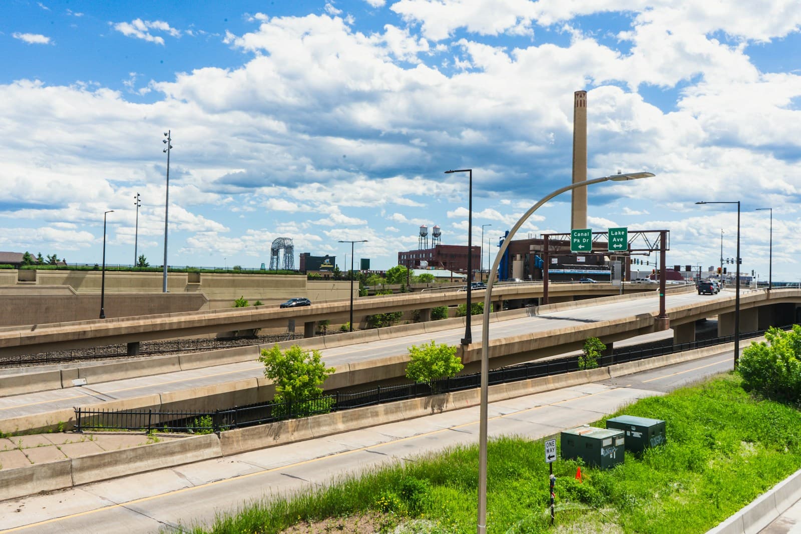 Duluth, Minnesota cityscape and street view