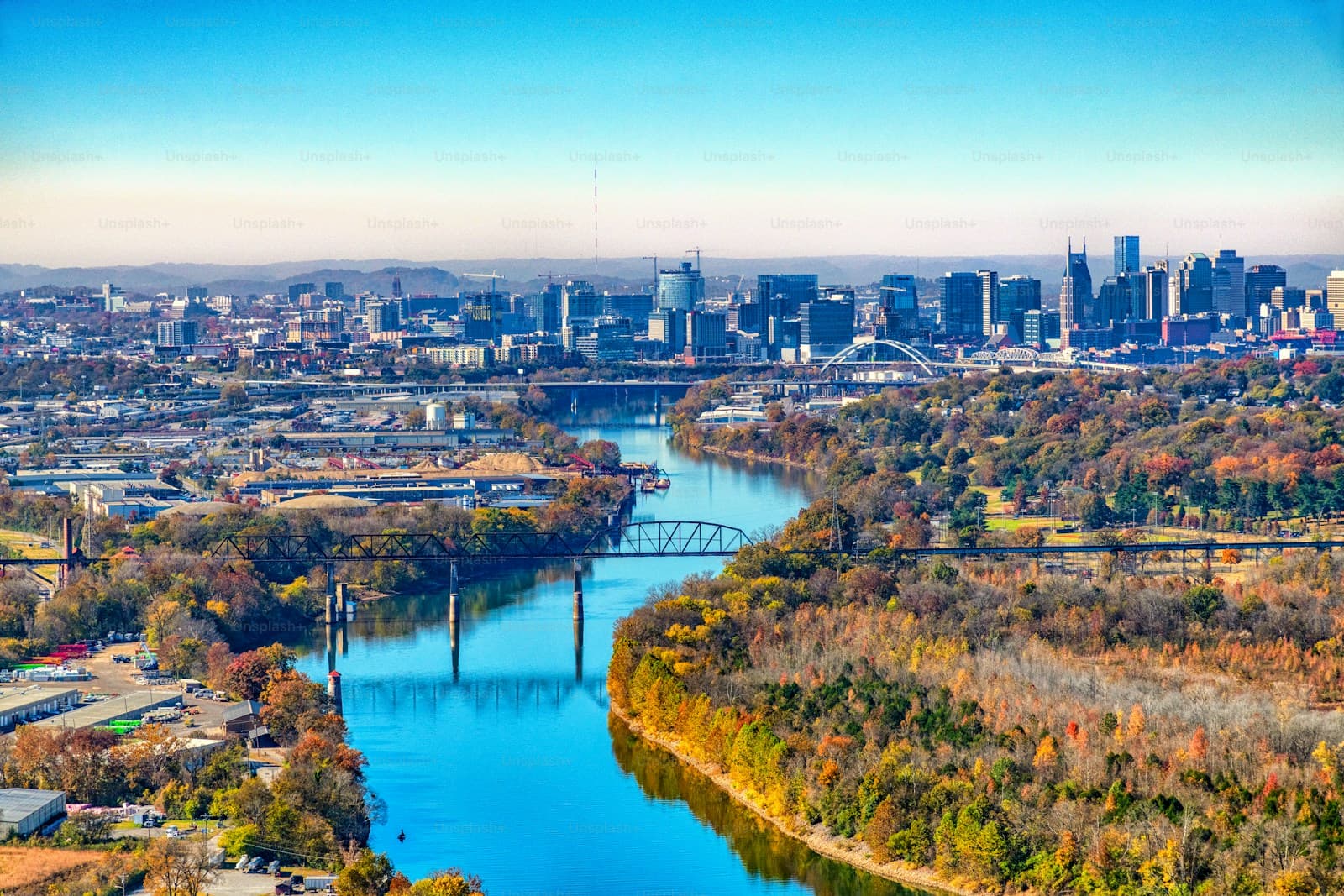 Fayetteville, Arkansas cityscape and street view